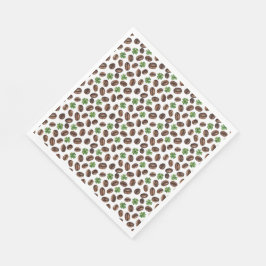 Iriska kaffebönor och shamrocks rolig design pappersservett