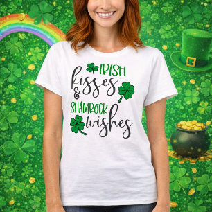 Iriska kyssar & Shamrock-önskningar T Shirt