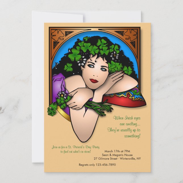 Iriska ögon St. Patrick's Day-inbjudan Inbjudningar (Framsida)