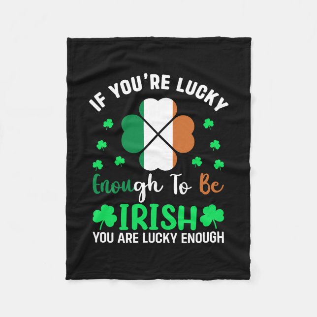 Iriska om du är så glad att du är irländare att du fleecefilt (Framsidan)