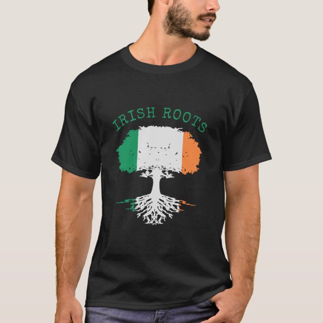 Iriska rötter familjesträd t shirt (Framsida)