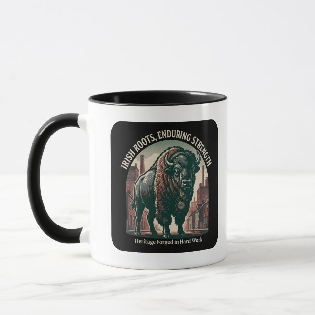 Iriska rötter Varaktig styrka Bison Mugg (Vänster)