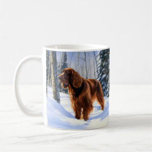 Iriska Setter Låt det snöa jul Kaffemugg