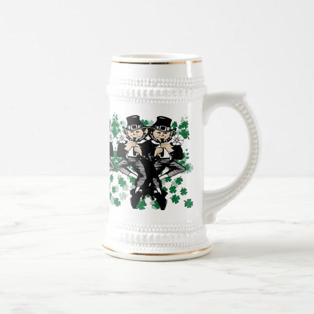 Iriska tvillingar dubbla lyckan Leprechaun Sejdel (Höger)