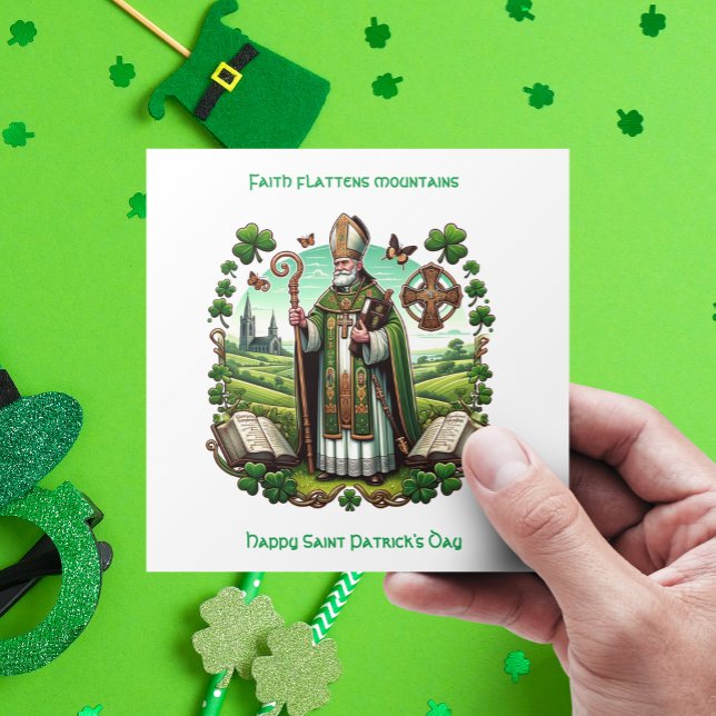 Iriskt arv: Traditionell biskop Sankt Patrick Julkort (Skapare uppladdad)