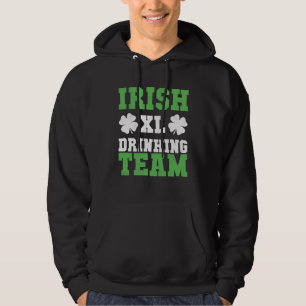 Iriskt drickande team baseboll St Patricks Day Hoodie