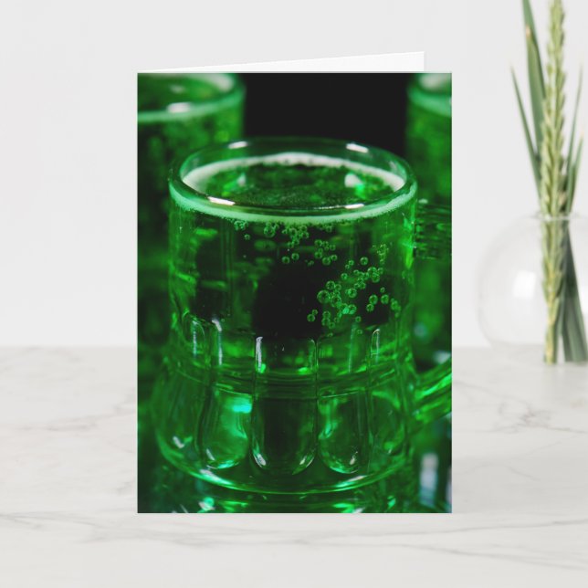 Iriskt öl för St. Patrick's Day Kort (Framsida)