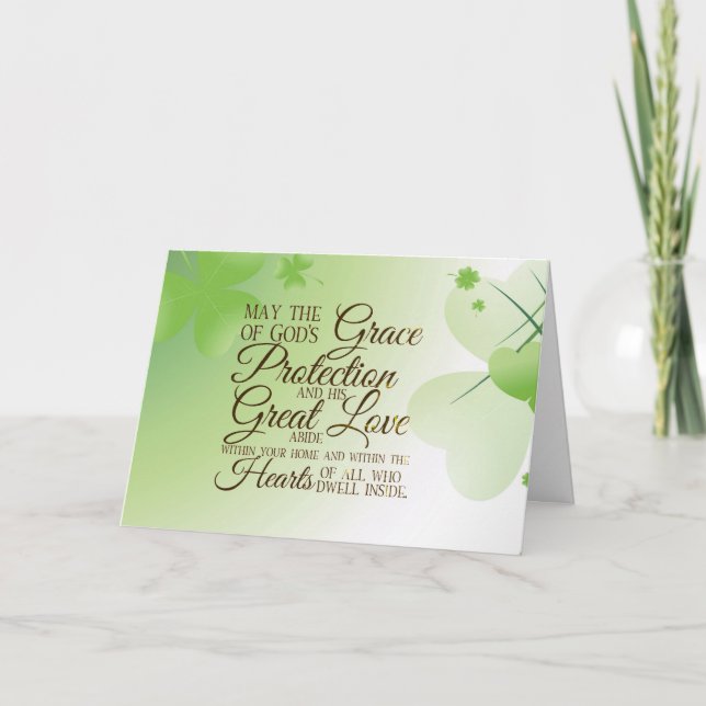 Iriskt välsignelse May the Grace of God's Protecti Kort (Framsida)