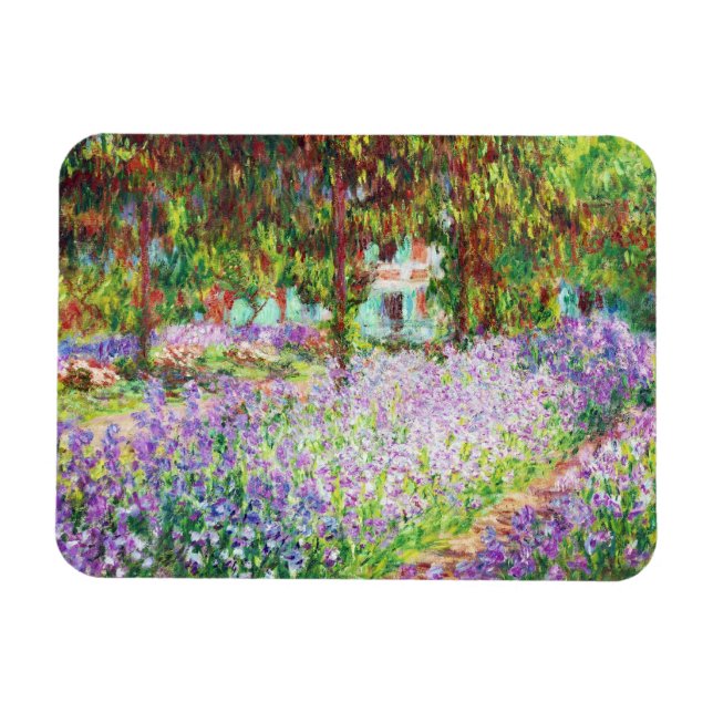 Irismen i Monets Garden Claude Monet Magnet (Horisontell)