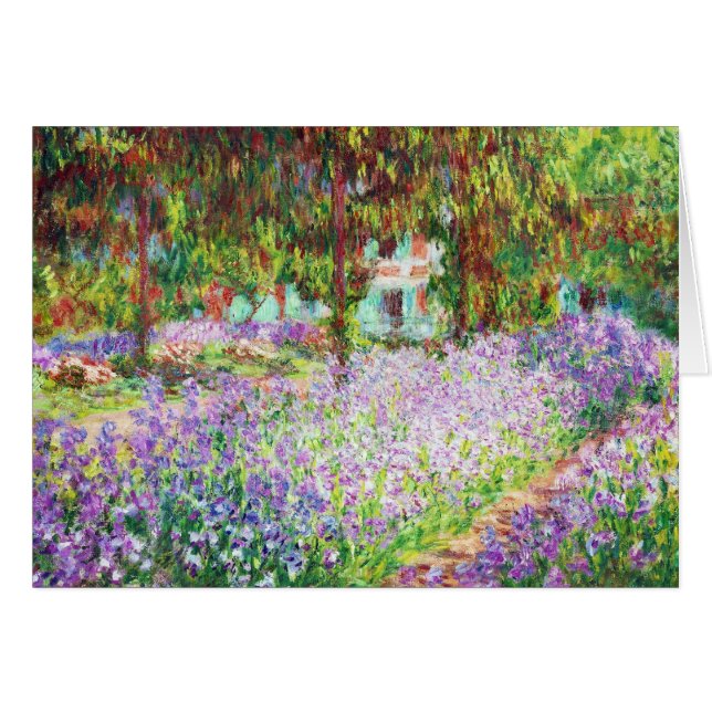Irismen i Monets Garden Claude Monet OBS Kort (Framsidan Horizontal)