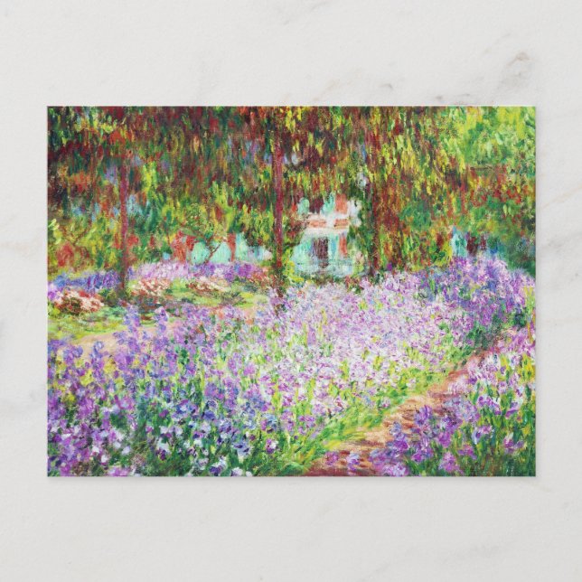 Irismen i Monets Garden Claude Monet Vykort (Framsida)