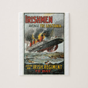 Irismens hämnd på Lusitania_Propaganda-Poster Pussel