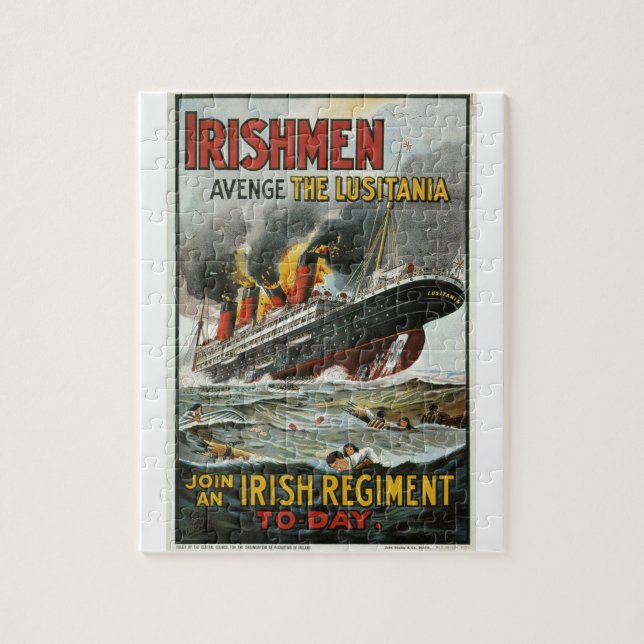 Irismens hämnd på Lusitania_Propaganda-Poster Pussel (Vertikal)