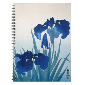 Irismer av Ohara Koson, Vintage Japansk Blommigt A Anteckningsbok