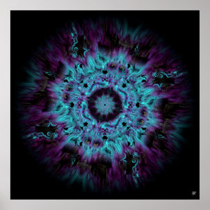 Irisnebulosa - färgglatt abstrakt mönster v2 poster