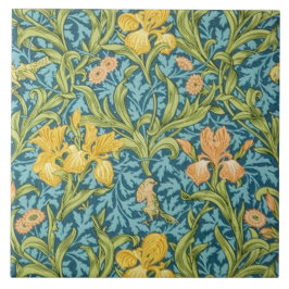 Iristapet designad 1887 kakelplatta