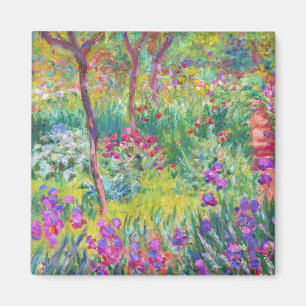 Iristrädgården på den Giverny Claude Monet cool Magnet
