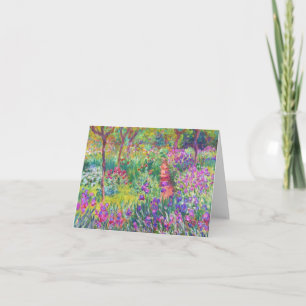 Iristrädgården på den Giverny Claude Monet coolan Kort