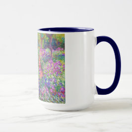 Iristrädgården på den Giverny Claude Monet coolan Mugg