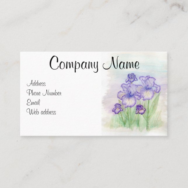 Irisvisitkortar Visitkort (Framsida)