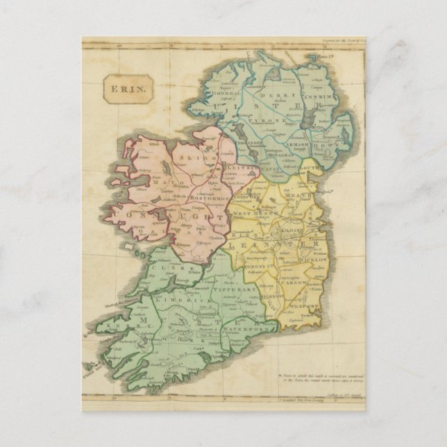 Irland 1810 vykort (Framsida)