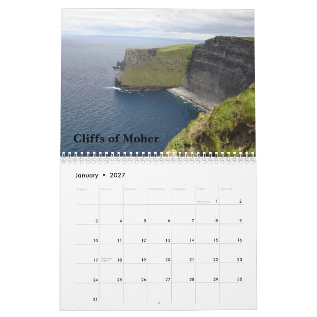 Irland 2010 kalender (Jan 2027)