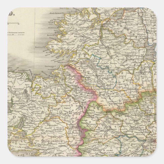 Irland 4 fyrkantigt klistermärke (Framsida)