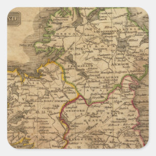 Irland 4 fyrkantigt klistermärke