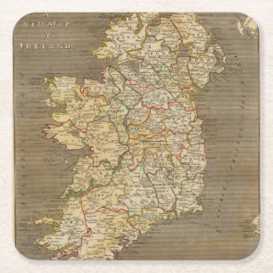 Irland 8 underlägg papper kvadrat
