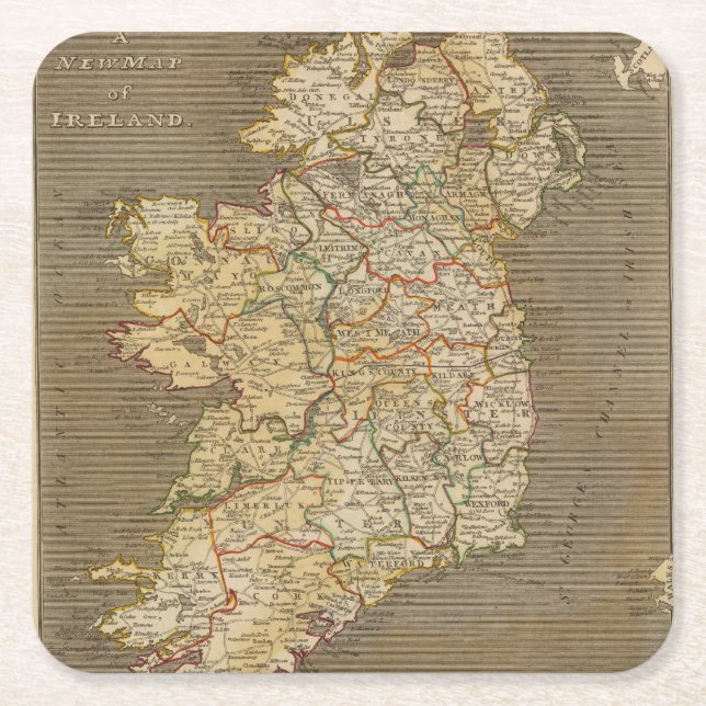 Irland 8 underlägg papper kvadrat (Framsidan)