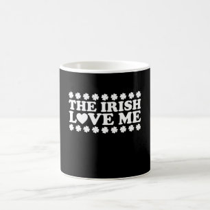 Irland älskar mig Shamrock St Patrick's Day Retro Kaffemugg