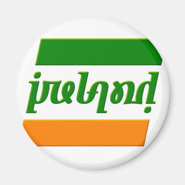 "Irland" Ambigram Magnet (Framsidan)