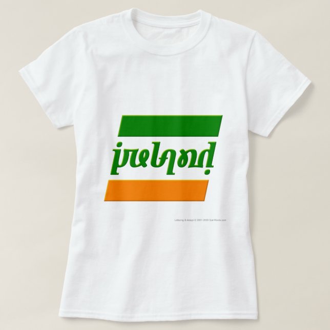 "Irland" Ambigram T Shirt (Design framsida)