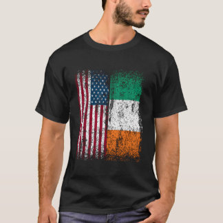 Irland American Flagga Gift American Born Irish He T Shirt