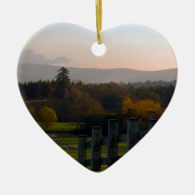 Irland är vackert julgransprydnad keramik (Framsidan)