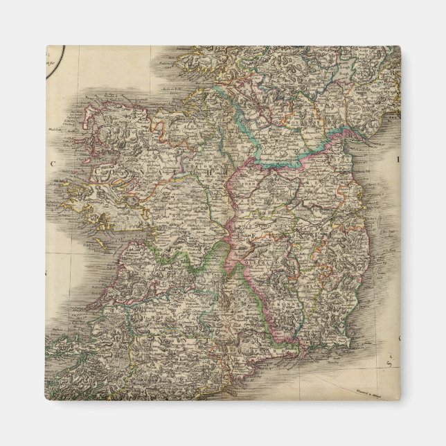 Irland Atlas Karta Magnet (Framsidan)