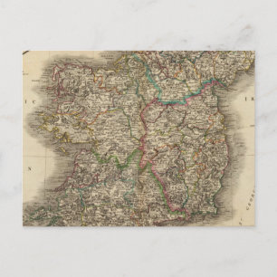 Irland Atlas Karta Vykort