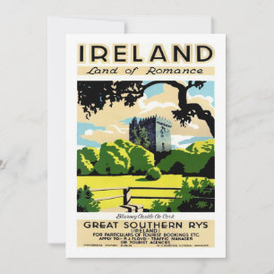 Irland Blarney Castle 5x7 Stor Postkort Tack Kort