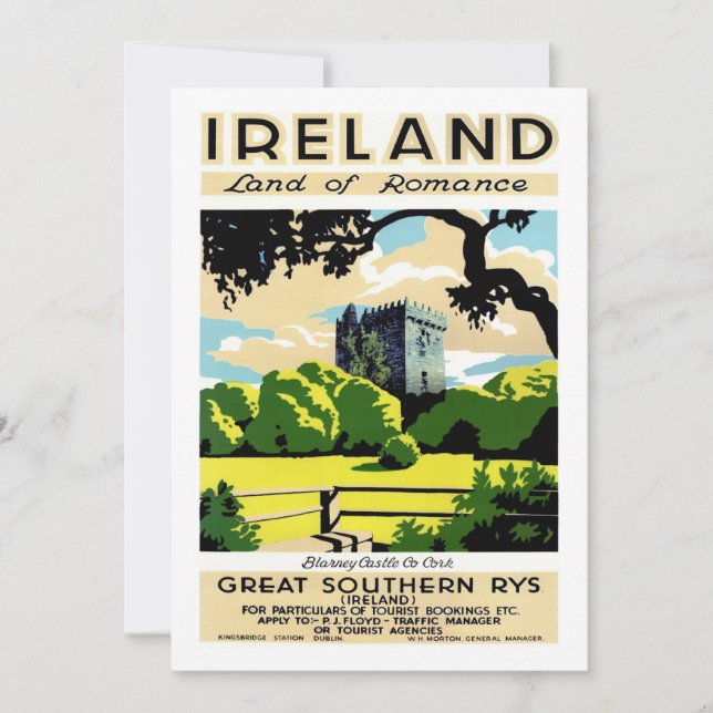 Irland Blarney Castle 5x7 Stor Postkort Tack Kort (Framsida)