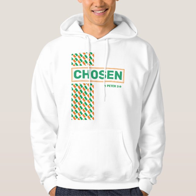 IRLAND Christian Anpassningsbar CHOSEN St patrick' Hoodie (Framsida)