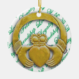 Irland Claddagh, irländsk julprydnad Julgransprydnad Keramik