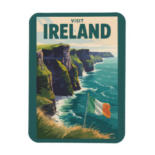 Irland Cliffs of Moher Illustration Resa Konst Magnet