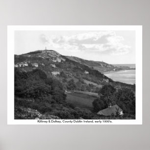 Irland, County Dublin, Killiney och Dalkey Poster
