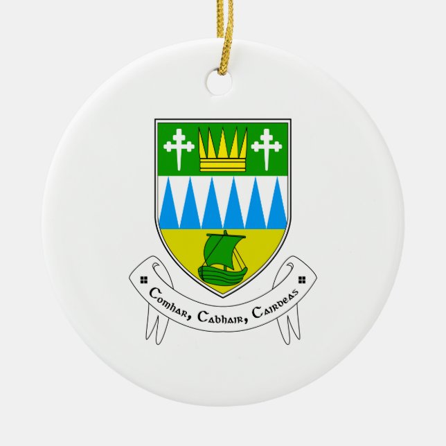 Irland County Kerry Ceramic jul Ornament (Framsidan)