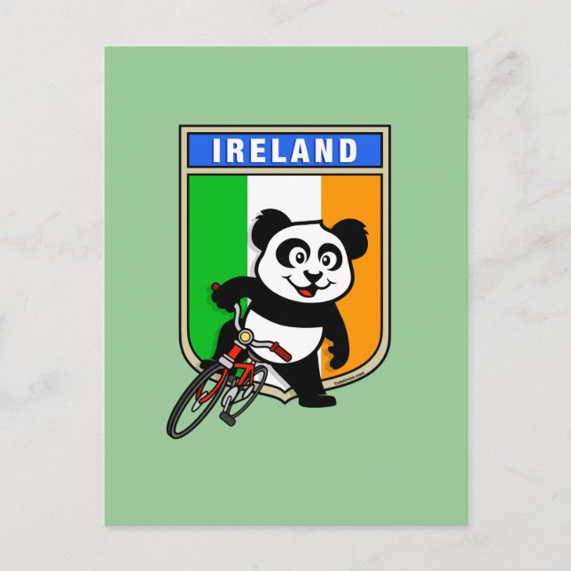Irland Cycling Panda Vykort (Framsida)