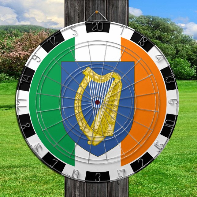 Irland Dartboard och Irish Flagga darts / match bo Darttavla (Skapare uppladdad)