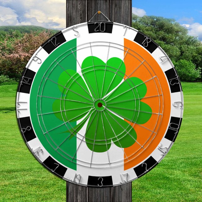 Irland Dartboard, Shamrock & Irish Flagga-match Darttavla (Skapare uppladdad)