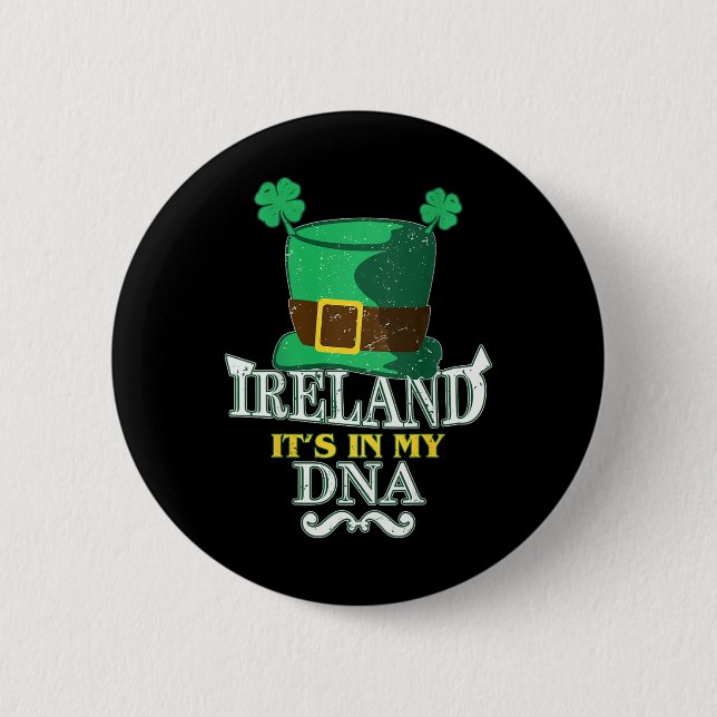 Irland Det Finns I Mitt Dna St Patricks Day  Knapp (Framsida)