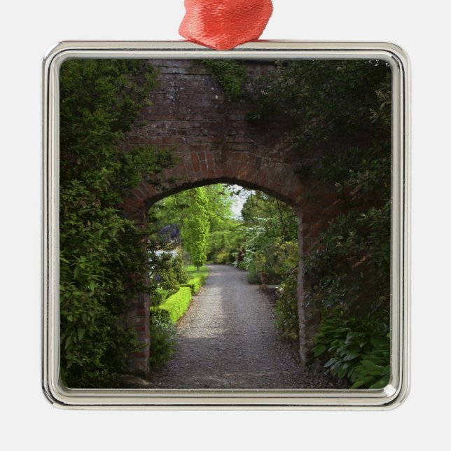 Irland, Dromoland Castle mycket grönt Julgransprydnad Metall (Framsidan)