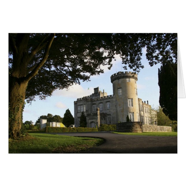 Irland, Dromoland Castle sidoentré. Hälsningskort (Framsidan Horizontal)